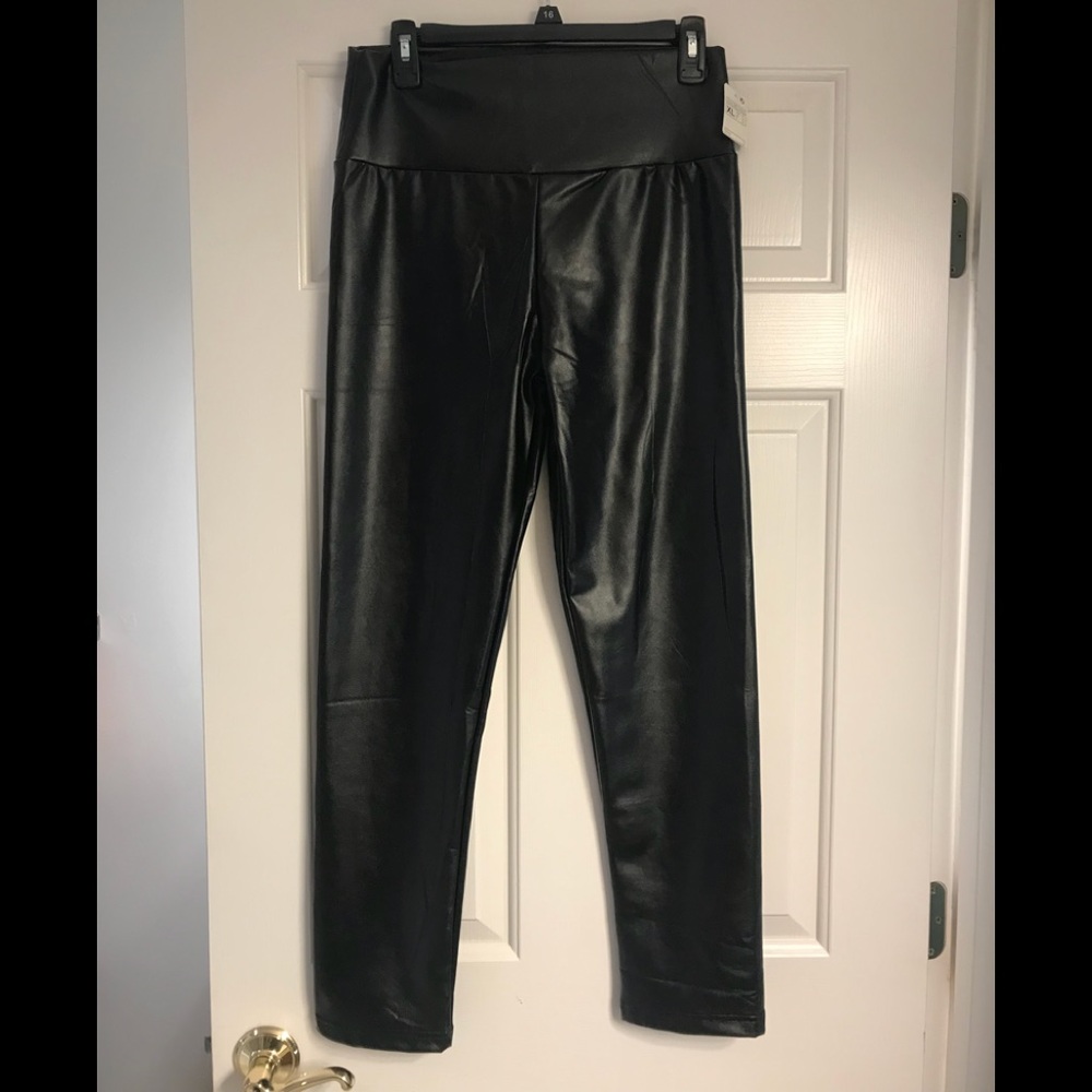 Black Faux Leather Leggings